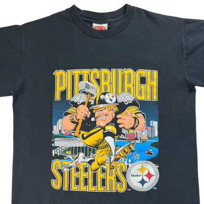Vintage 90s Nutmeg Pittsburgh Steelers Jack Davis art tee (S)