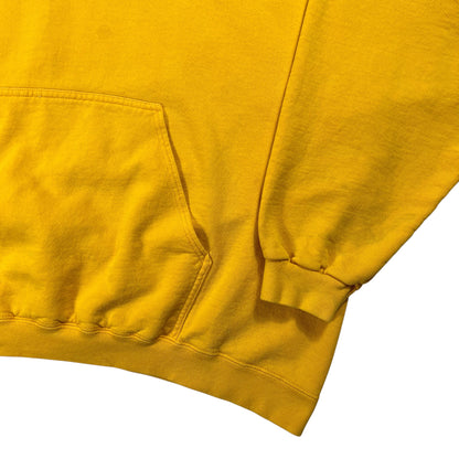 Vintage 90s Nike mini swoosh tonal mustard yellow hoodie (XXL)