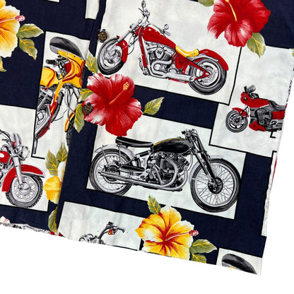Vintage Y2K RJC Biker Motorcycle Hawaiian shirt (M)