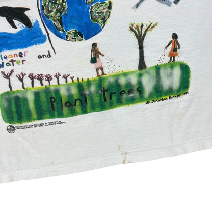 Vintage 1990 Earth Day Jonathan Parker art tee (M)