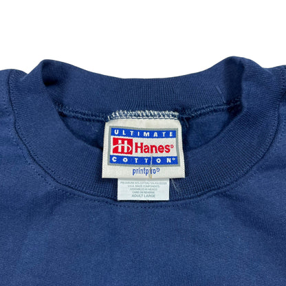 Vintage Y2K Hanes navy blank crewneck (L)