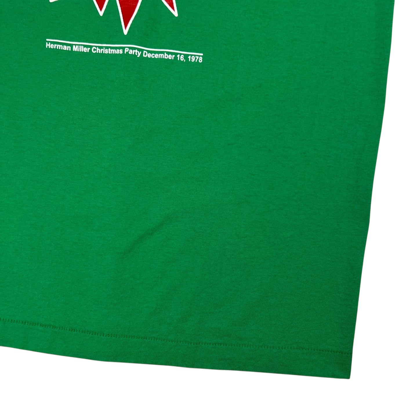 Vintage 80s Herman Miller MCM Furniture Christmas Party 1978 staff tee (L)