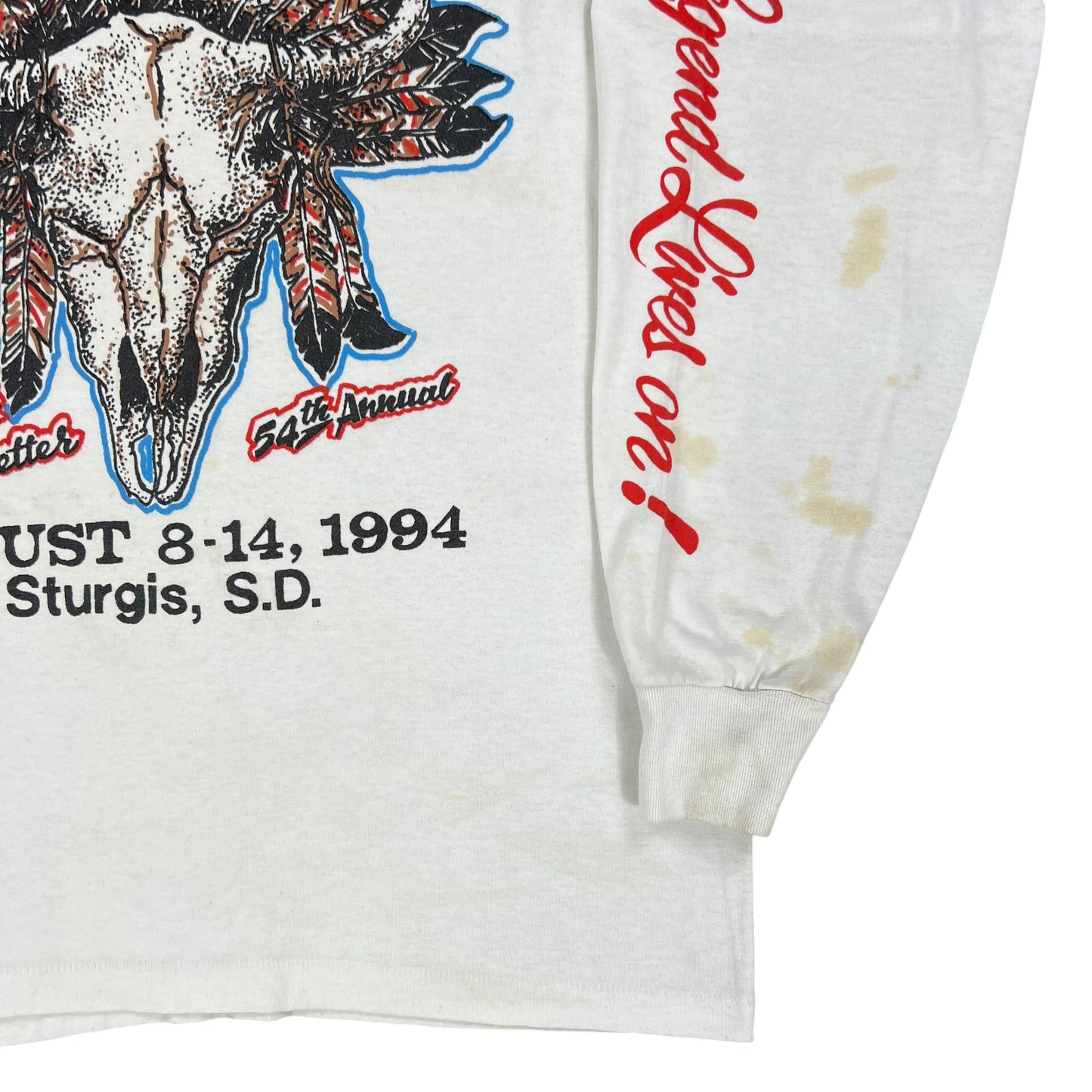 Vintage 1994 Sturgis Biker Rally long sleeve print shirt (L)