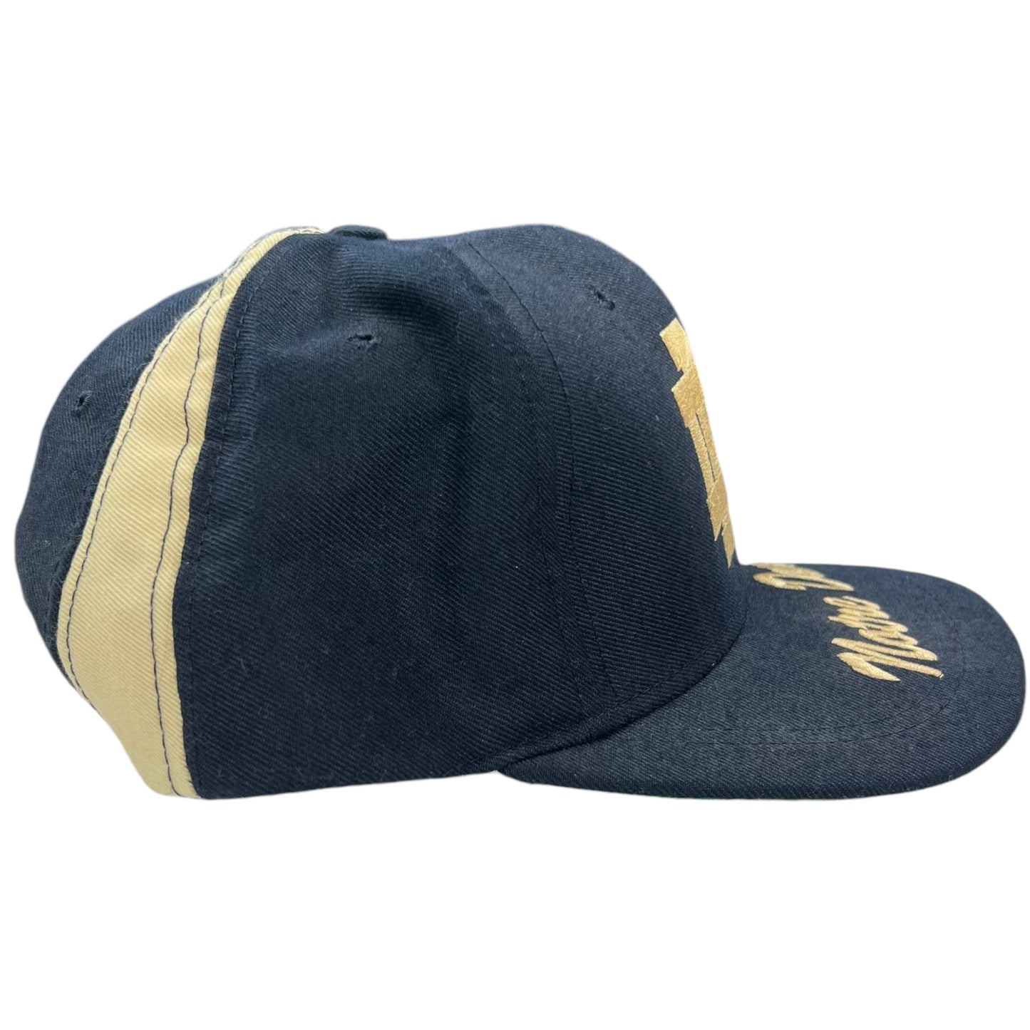 Vintage 90s Nutmeg Notre Dame Fighting Irish brim script SnapBack