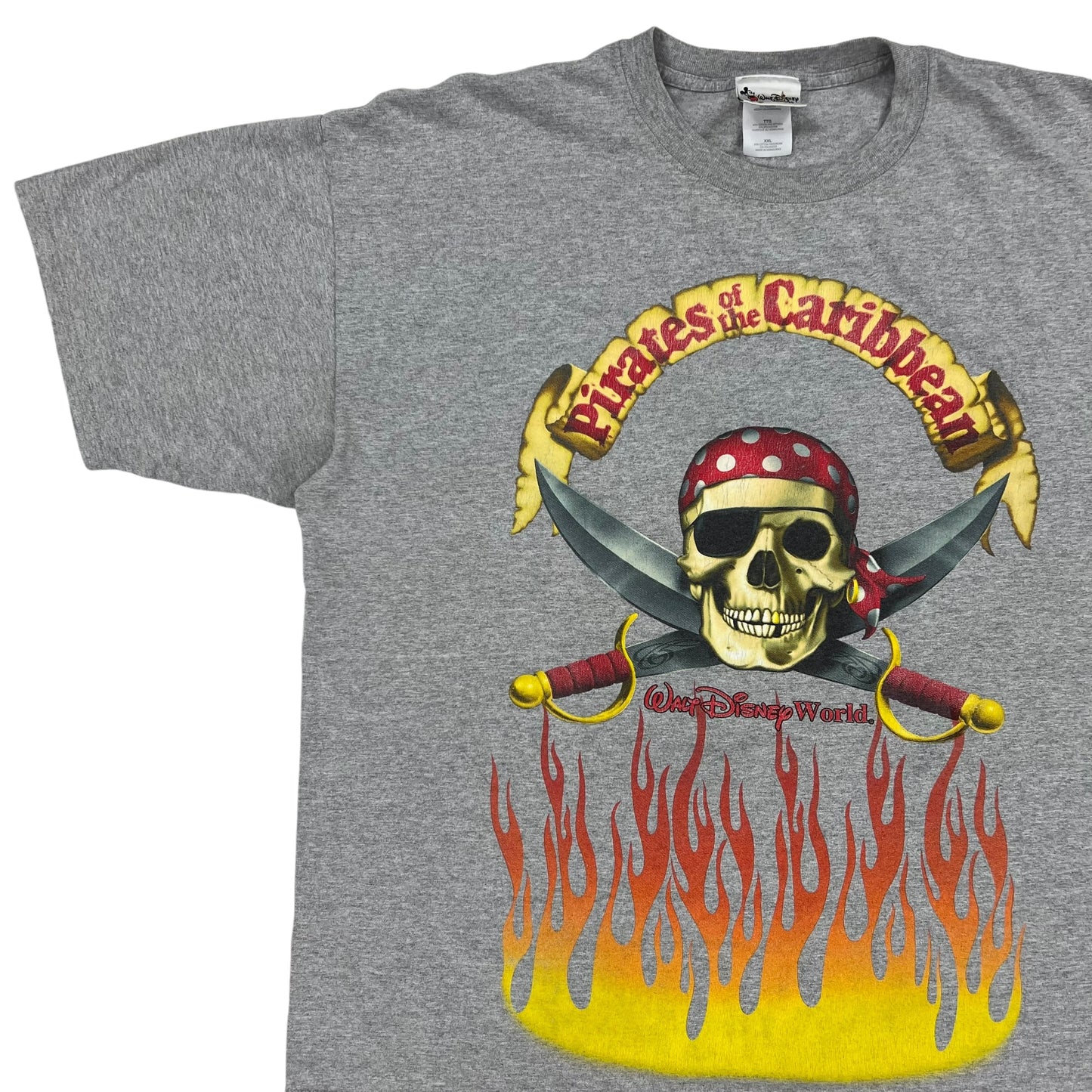 Vintage Y2K Disney Pirates of the Caribbean flame tee (XXL)