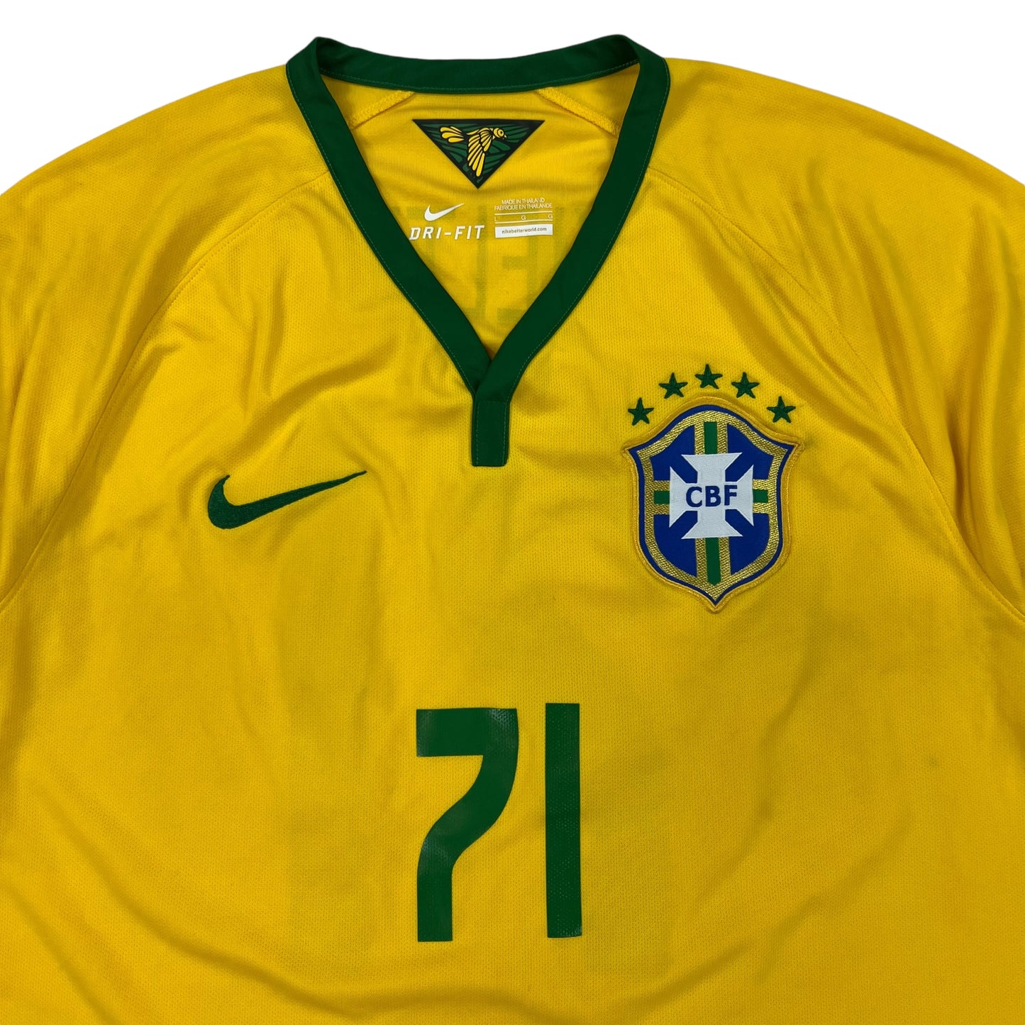 2014 Nike Brazil Kielty World Cup soccer jersey (L)