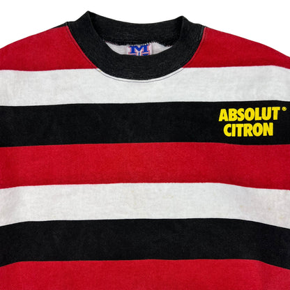 Vintage 90s Absolut Citron striped crewneck (L)