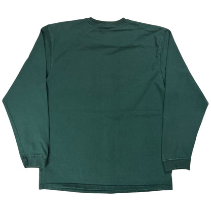 Vintage Y2K Carhartt forest green long sleeve pocket shirt (L)