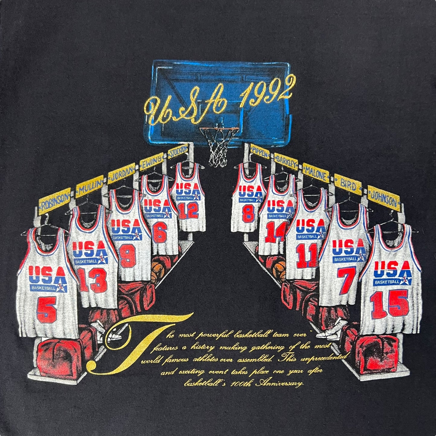 Vintage 1992 Nutmeg USA Basketball dream team Olympics tee (M)