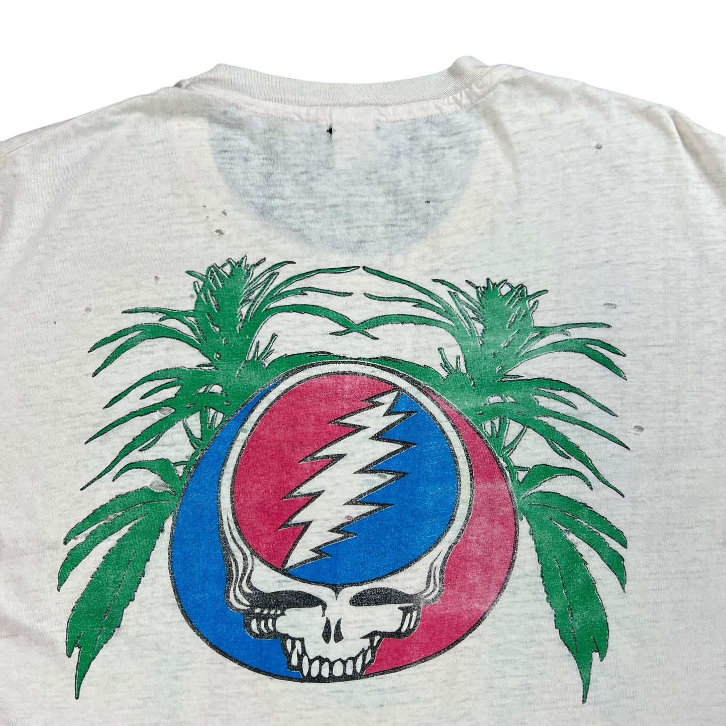 Vintage 80s Grateful Dead marijuana leaves band lot tee (L)