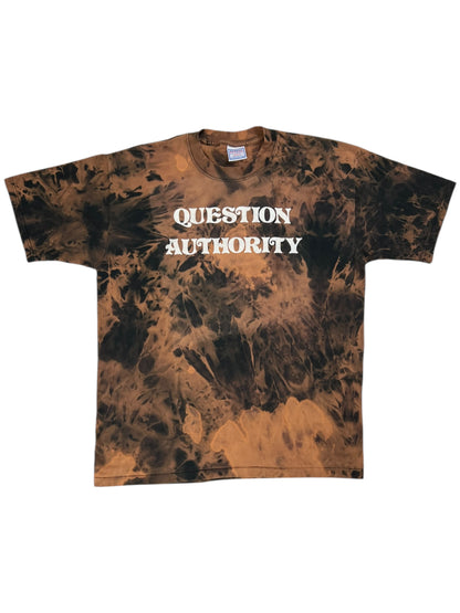 Vintage 90s QUESTION AUTHORITY acid wash tee (XL)