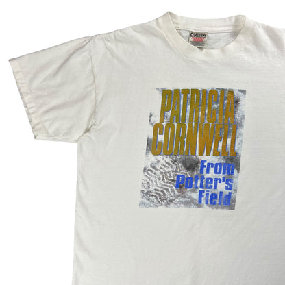 Vintage 90s Patricia Cornwell From Potter’s Field book promo tee (L)