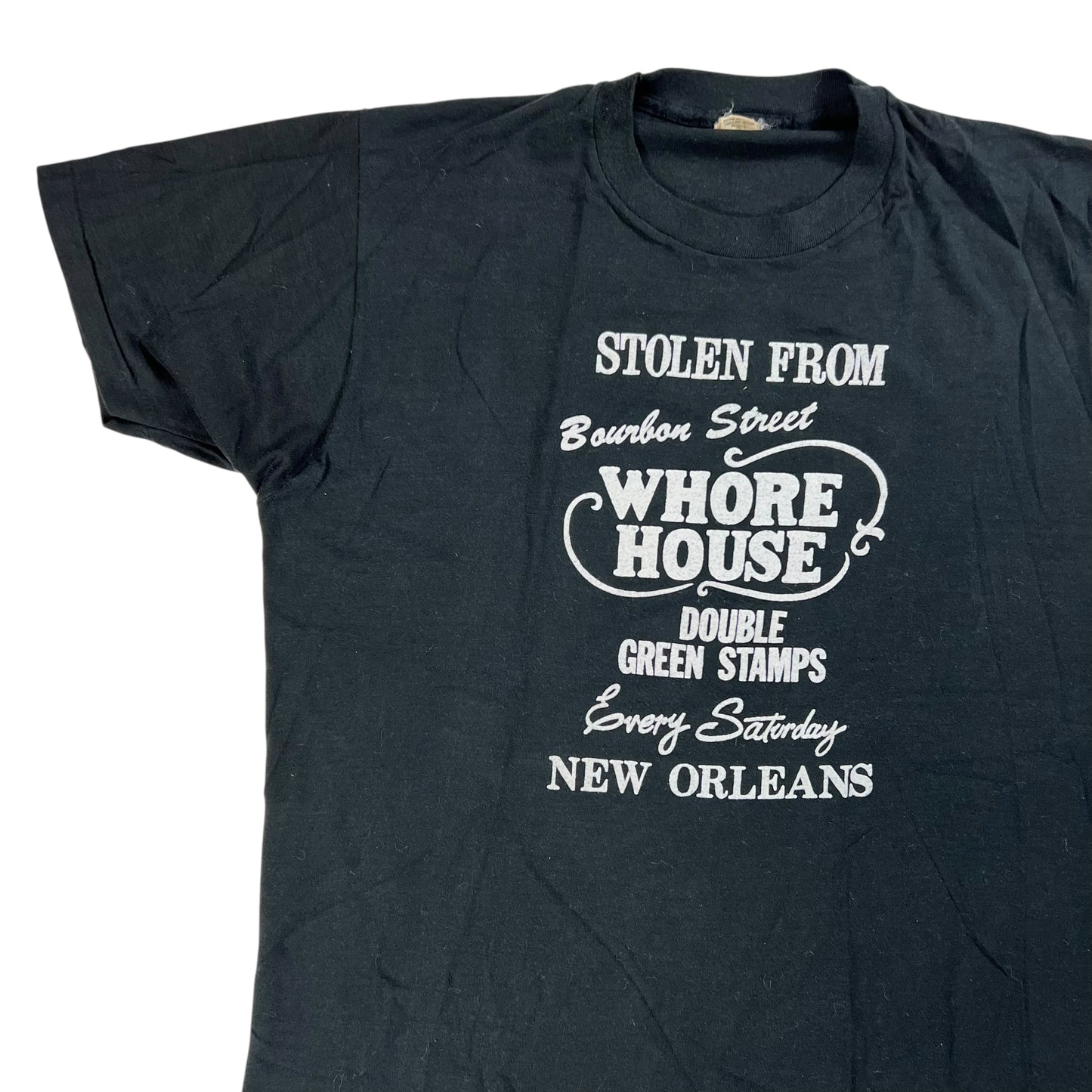 Vintage 80s Stolen from Bourbon Street Whore House tee (L)