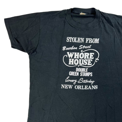Vintage 80s Stolen from Bourbon Street Whore House tee (L)