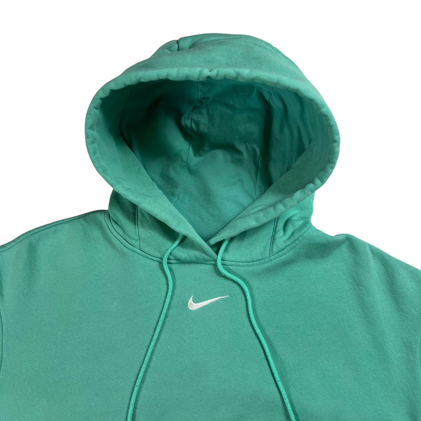 Y2K Nike Center swoosh turquoise hoodie (S/M)