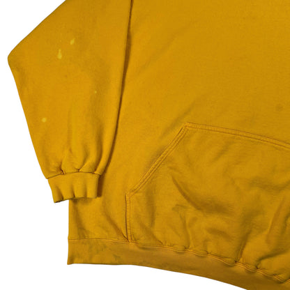Vintage 90s Nike mini swoosh tonal mustard yellow hoodie (XXL)