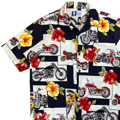 Vintage Y2K RJC Biker Motorcycle Hawaiian shirt (M)