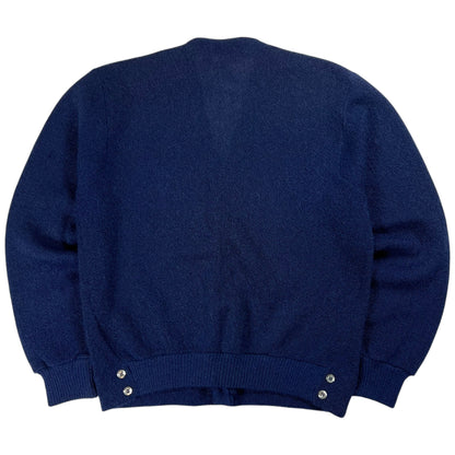 Vintage 1970s Mohair blend navy cardigan sweater (M/L)
