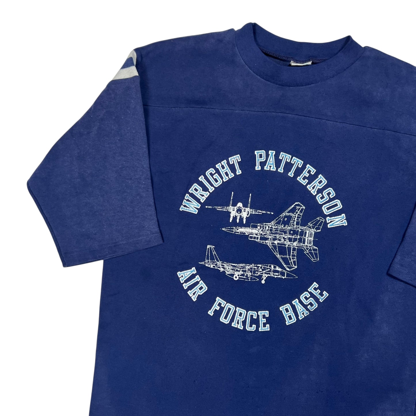 Vintage 80s Wright Patterson Air Force Base faded raglan tee (M)
