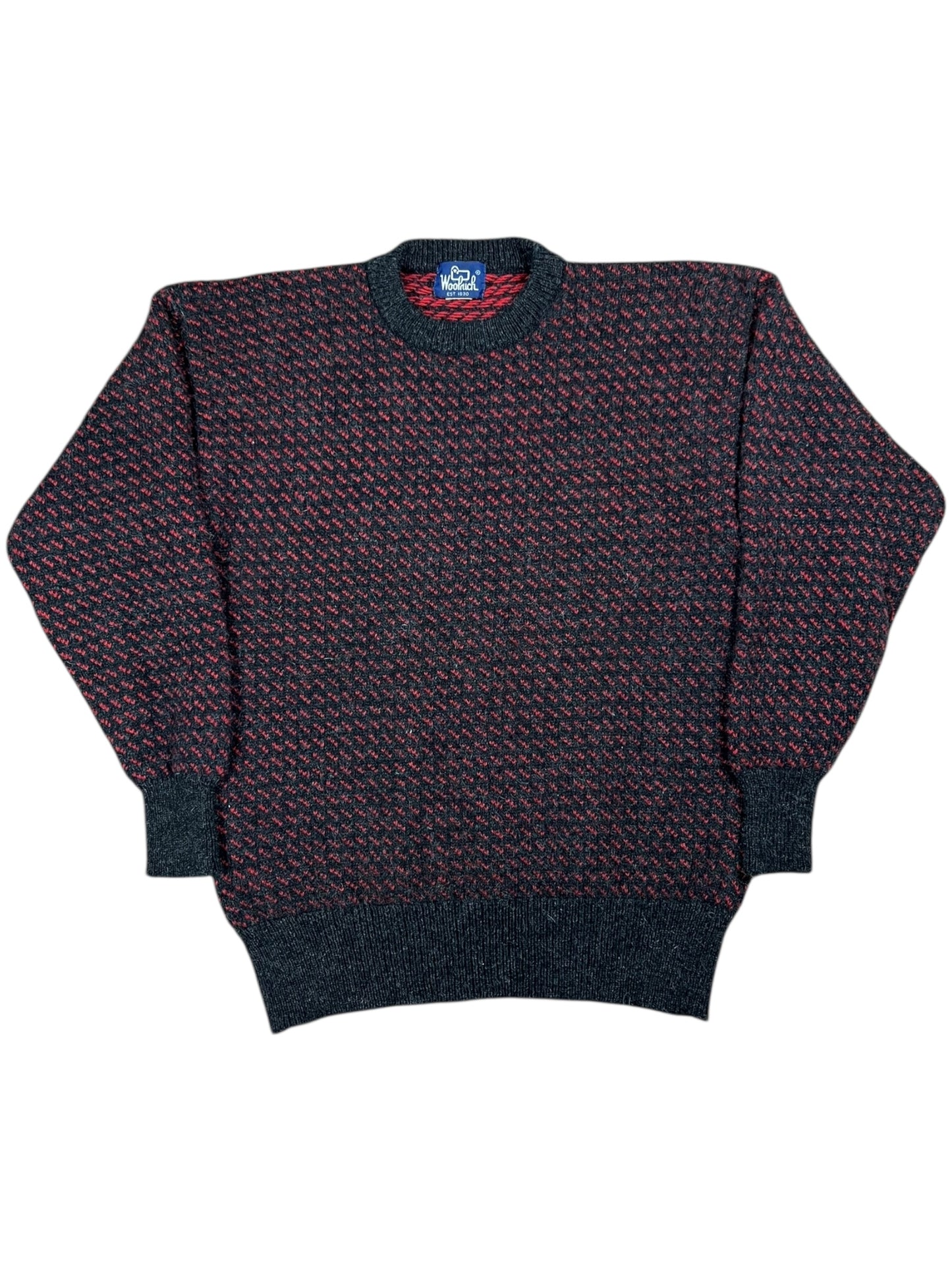 Vintage 80s Woolrich red & black wool sweater (M/L)