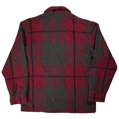 Vintage 1950s Woolrich wool plaid Henley flannel shirt (M)