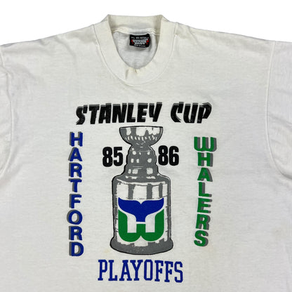 Vintage 1986 Hartford Whalers Stanley Cup tee (L)