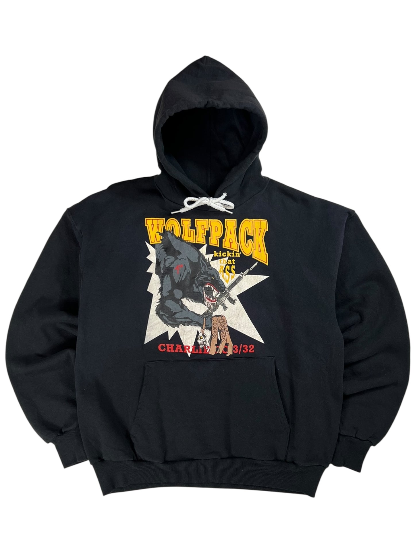 Vintage 90s United States Marines wolf pack hoodie (L)