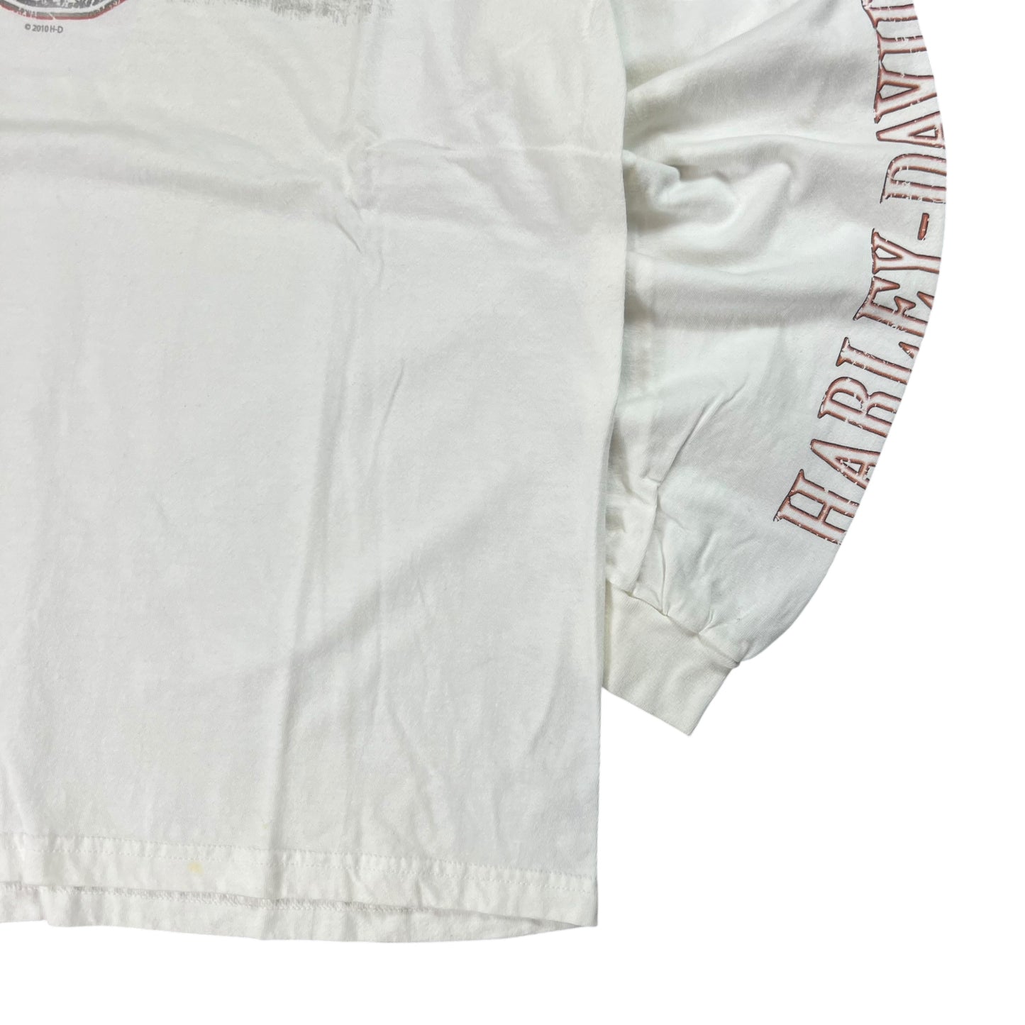 2010 Harley Davidson Motorcycles Hog’s Blood long sleeve print shirt (L)