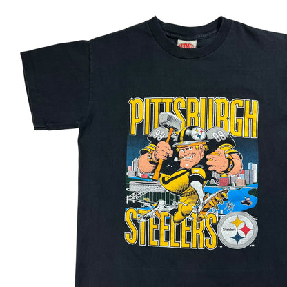 Vintage 90s Nutmeg Pittsburgh Steelers Jack Davis art tee (S)