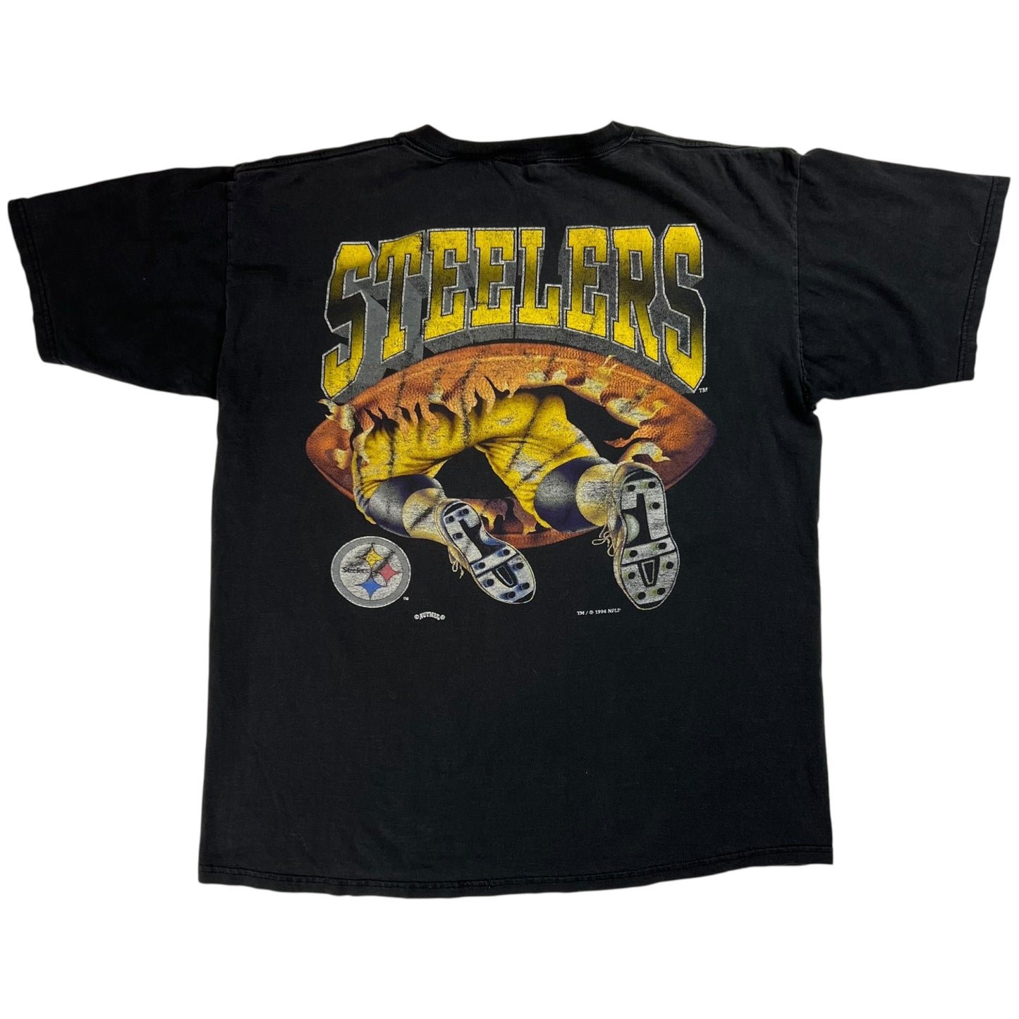 Vintage 1994 Nugmeg Pittsburgh Steelers break through faded tee (XL)