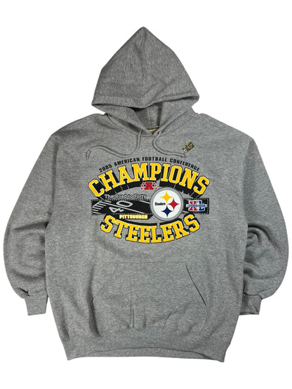 Vintage 2005 Lee Pittsburgh Steelers AFC champions hoodie (L) DS NWT