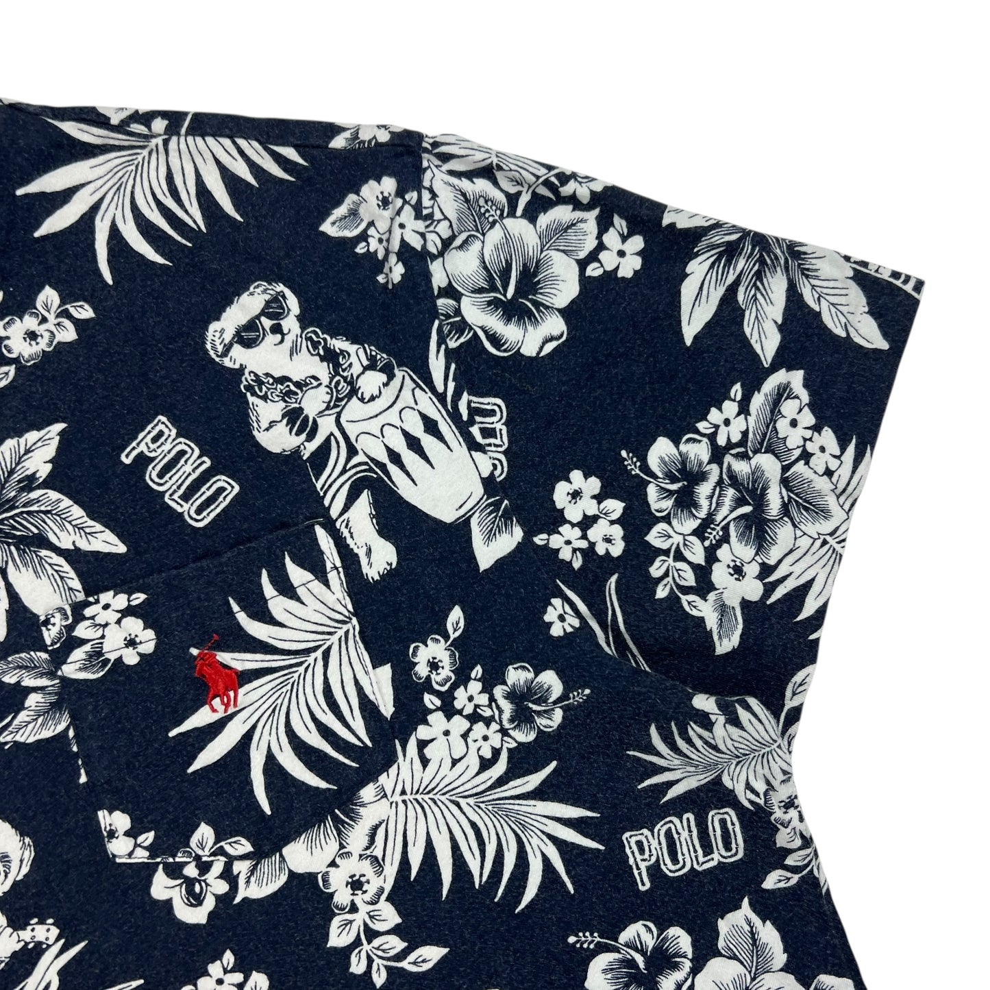 Y2K Polo Ralph Lauren Polo Bear all over print pocket tee (L)
