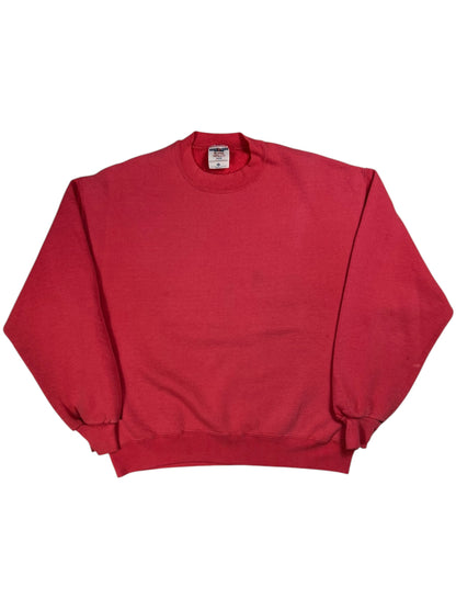 Vintage 90s Jerzees faded pink blank crewneck (L)