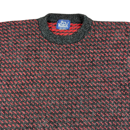 Vintage 80s Woolrich red & black wool sweater (M/L)