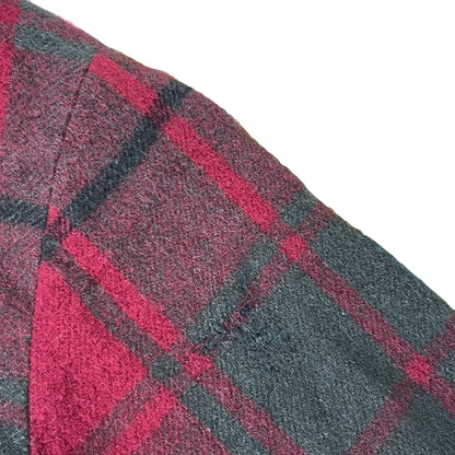 Vintage 1950s Woolrich wool plaid Henley flannel shirt (M)