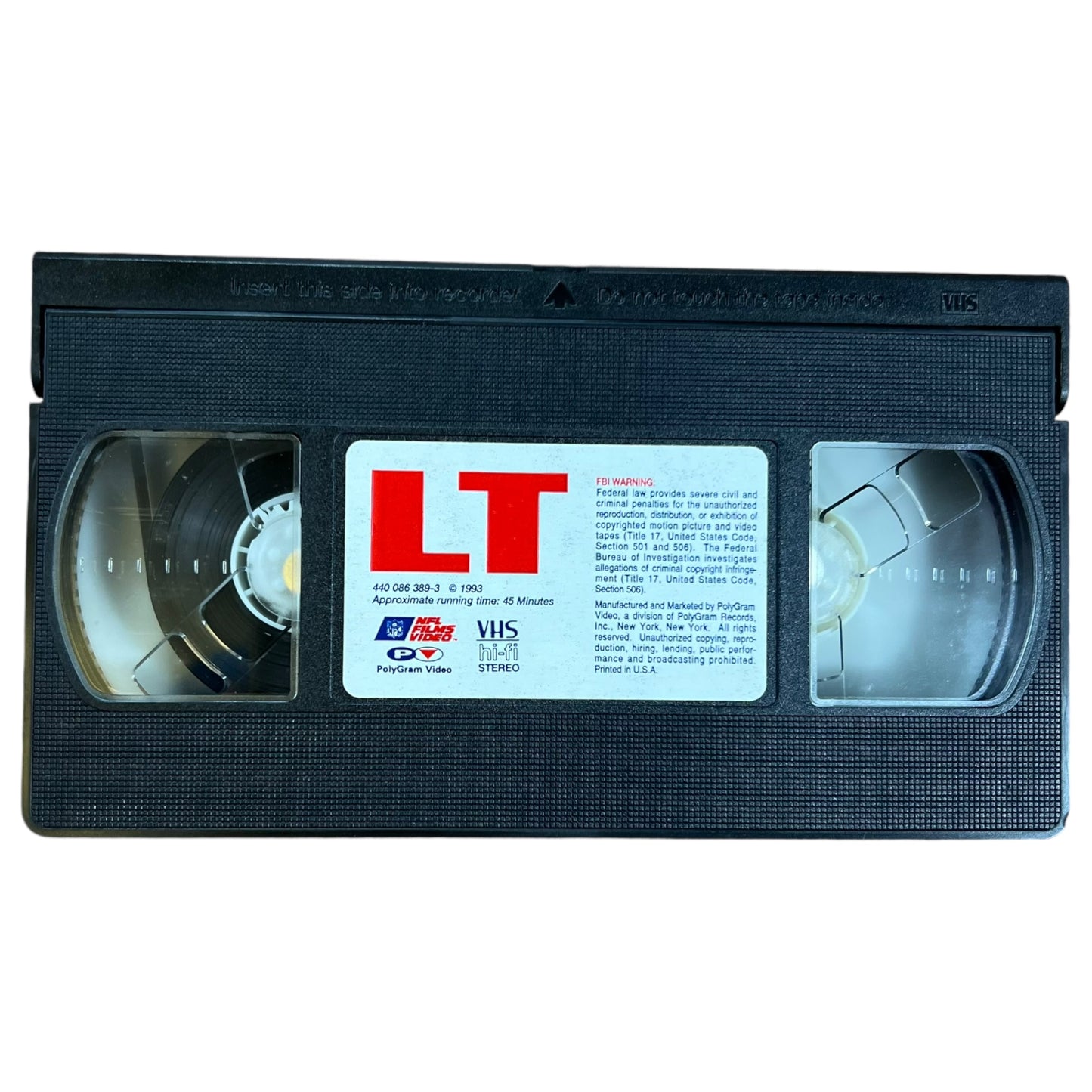 Vintage 1993 Lawrence Taylor NFL films VHS tape