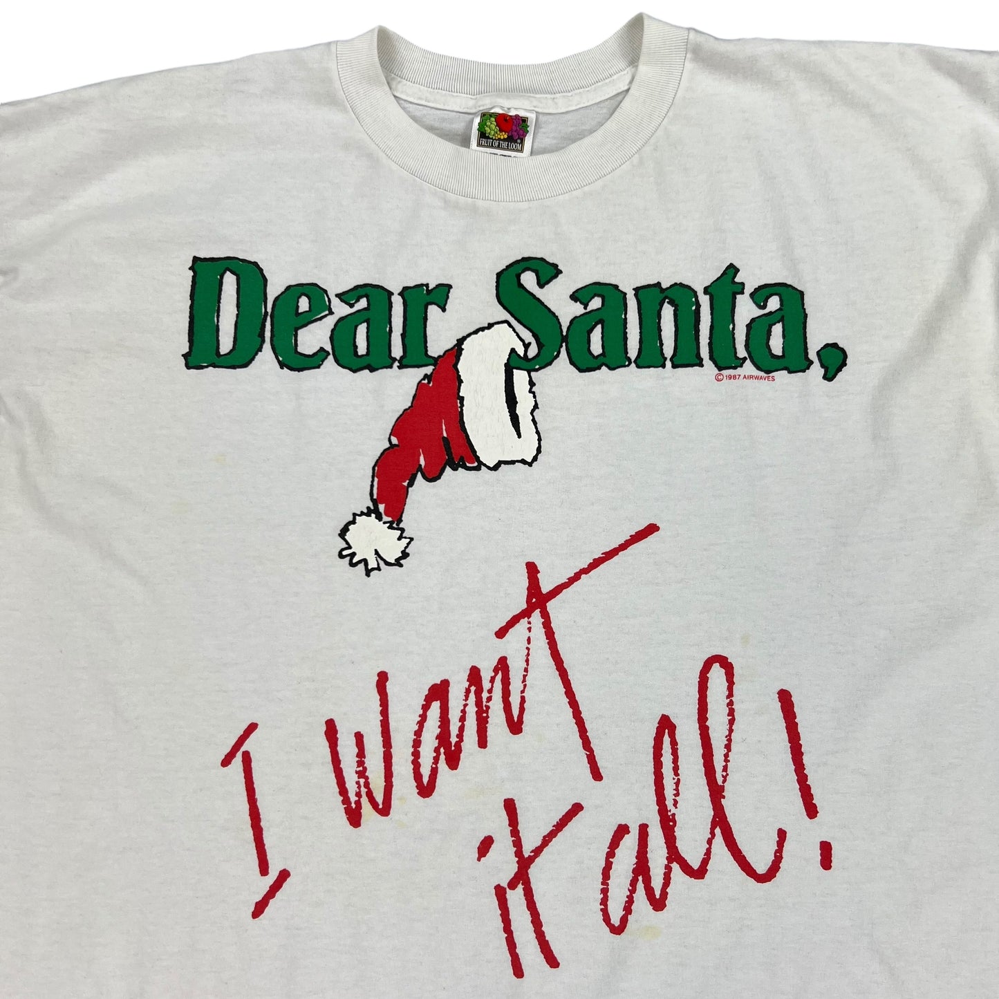 Vintage 90s Dear Santa, I want it all! Christmas tee (XXL)