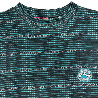 Vintage 90s Rusty Surf wear all over print tee (L)
