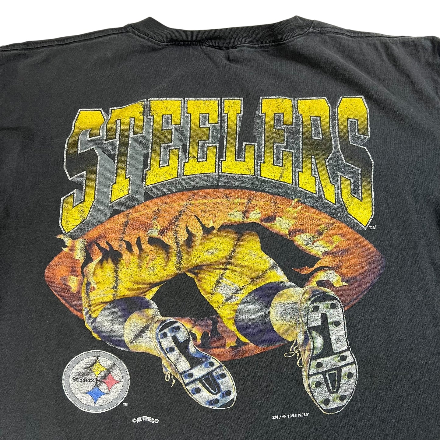 Vintage 1994 Nugmeg Pittsburgh Steelers break through faded tee (XL)