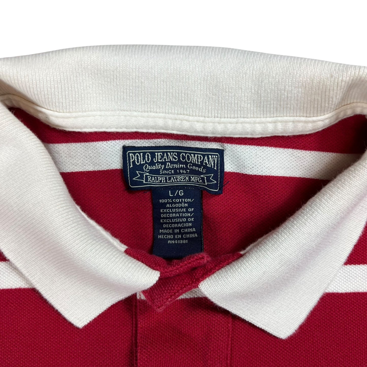 Vintage Y2K Polo Ralph Lauren Jeans Co. mini flag polo shirt (L)