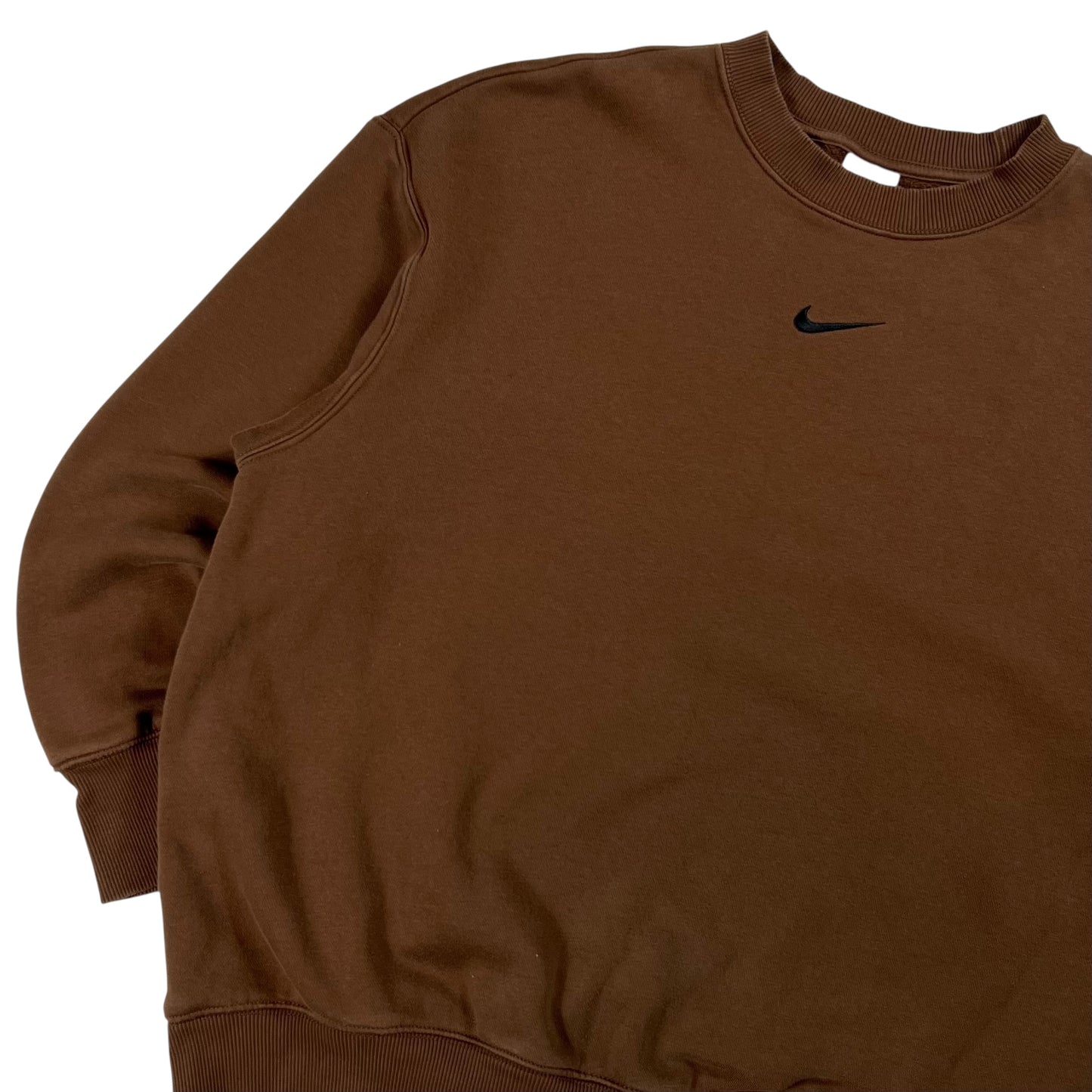 Y2K Nike center swoosh brown crewneck (L)