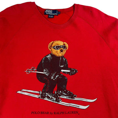 Vintage 90s Polo Ralph Lauren Polo Bear skiing crewneck (L)
