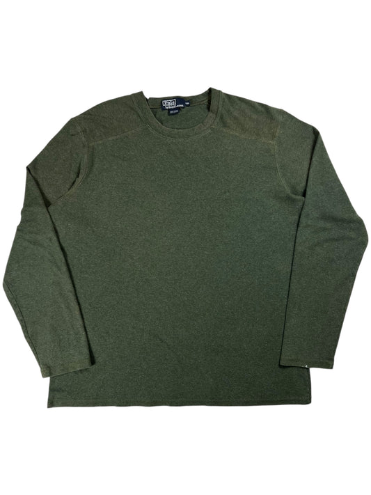 Vintage 90s Polo Ralph Lauren mini horse tonal long sleeve shirt (XL)