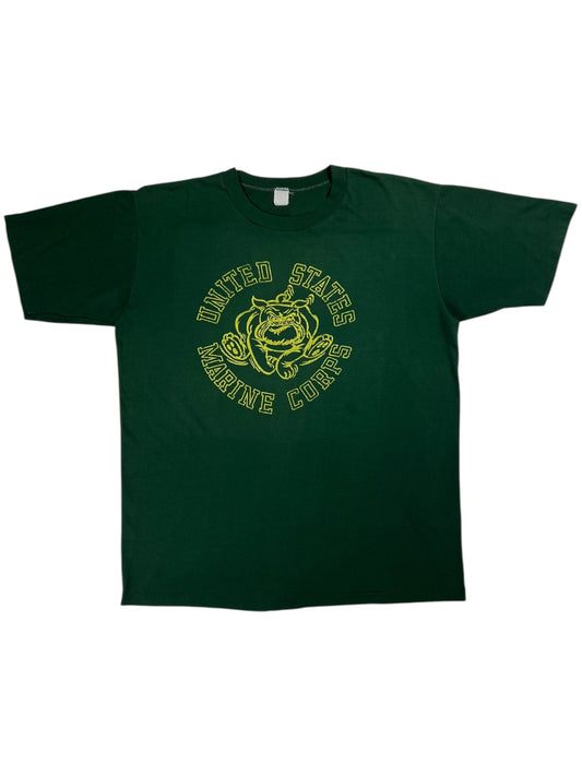 Vintage 1970s United States Marine Corps USMC green tee (L)