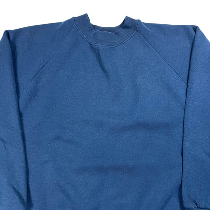 Vintage 90s Fruit of the loom faded navy blank crewneck (M)