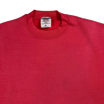 Vintage 90s Jerzees faded pink blank crewneck (L)