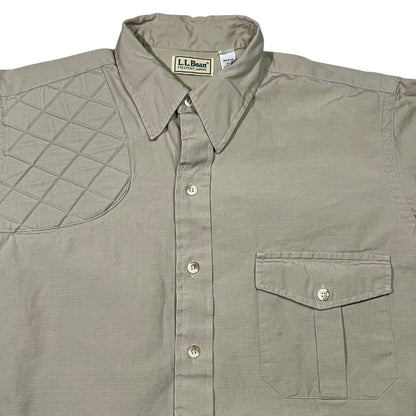 Vintage 80s L.L. Bean tan button up Hunting shirt (L)