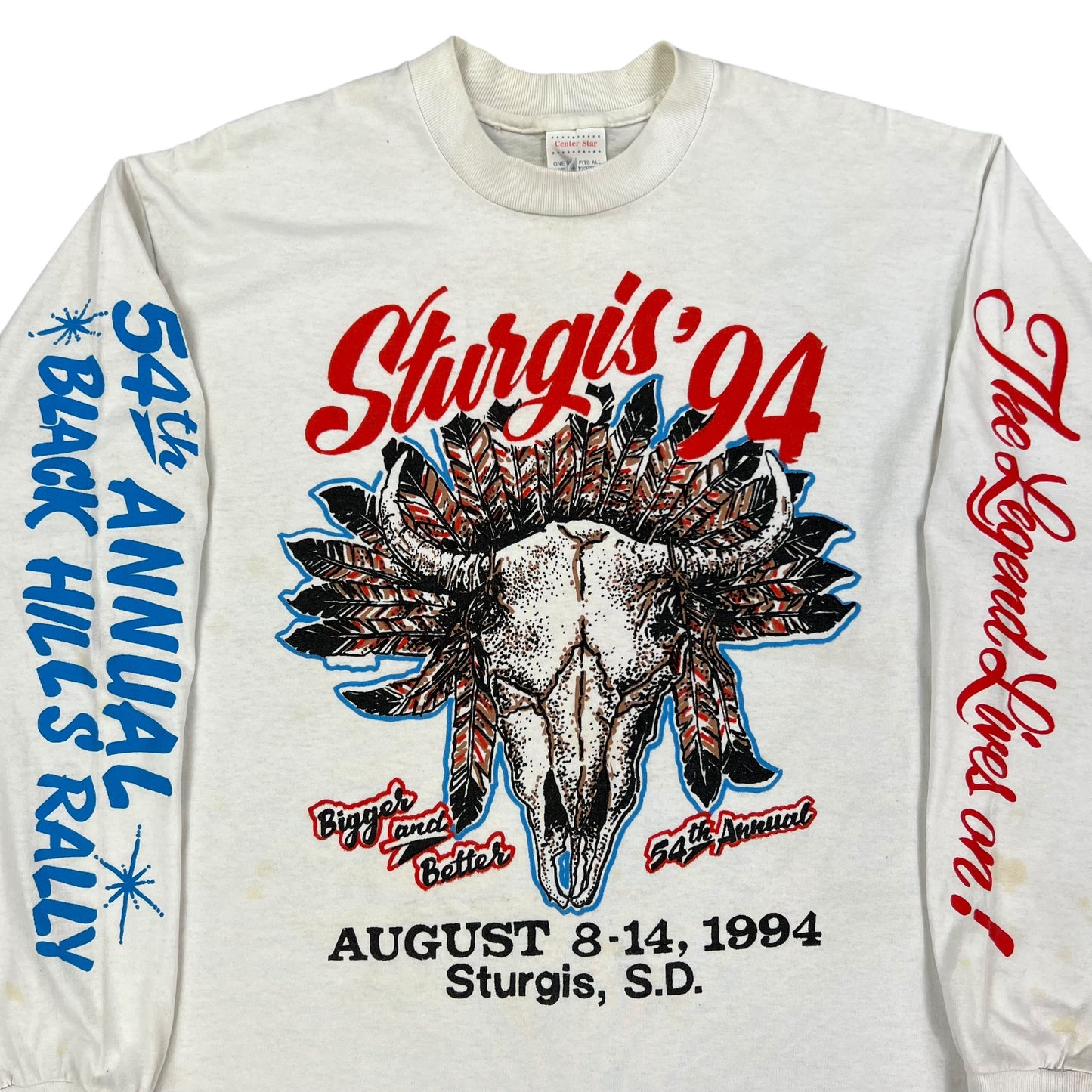 Vintage 1994 Sturgis Biker Rally long sleeve print shirt (L)