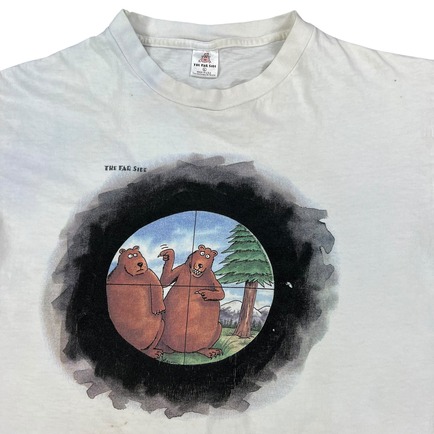 Vintage 90s The Far Side Bears Hunter tee (M)