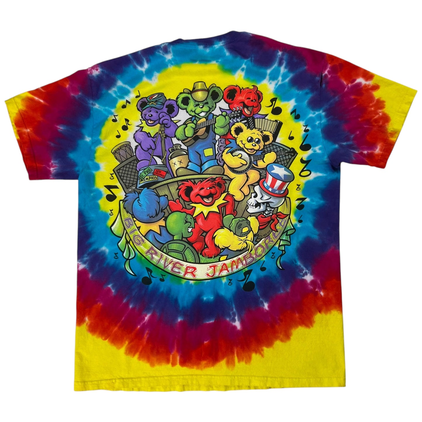 Vintage Y2K Grateful Dead Big River Jamboree tie dye band tee (L)